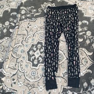 Black P’J Bottoms With Trees